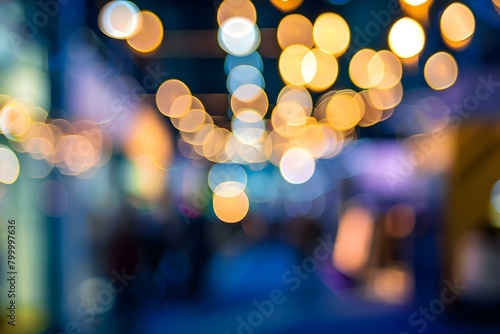 A vibrant blur of lights and colors depicts the dynamic atmosphere of a bustling trade show. Concept Trade Show, Vibrant Colors, Busy Atmosphere, Dynamic Setting, Event Photography photo