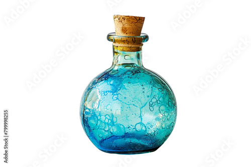 Potion Bottle On Transparent Background.