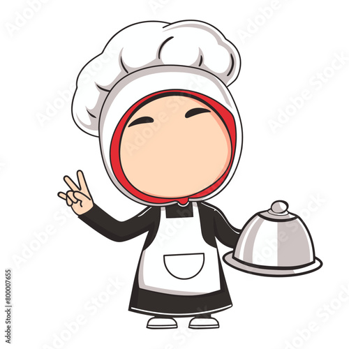 vibrant illustration of a chef character