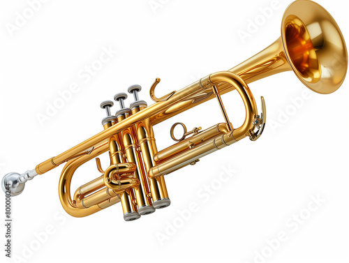 trumpet isolated on black