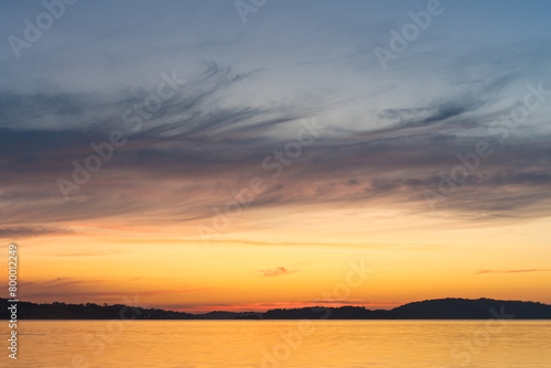 Golden Sunrise on Calm Lake