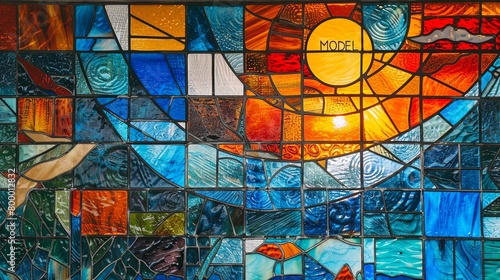 stained glass window mosaic