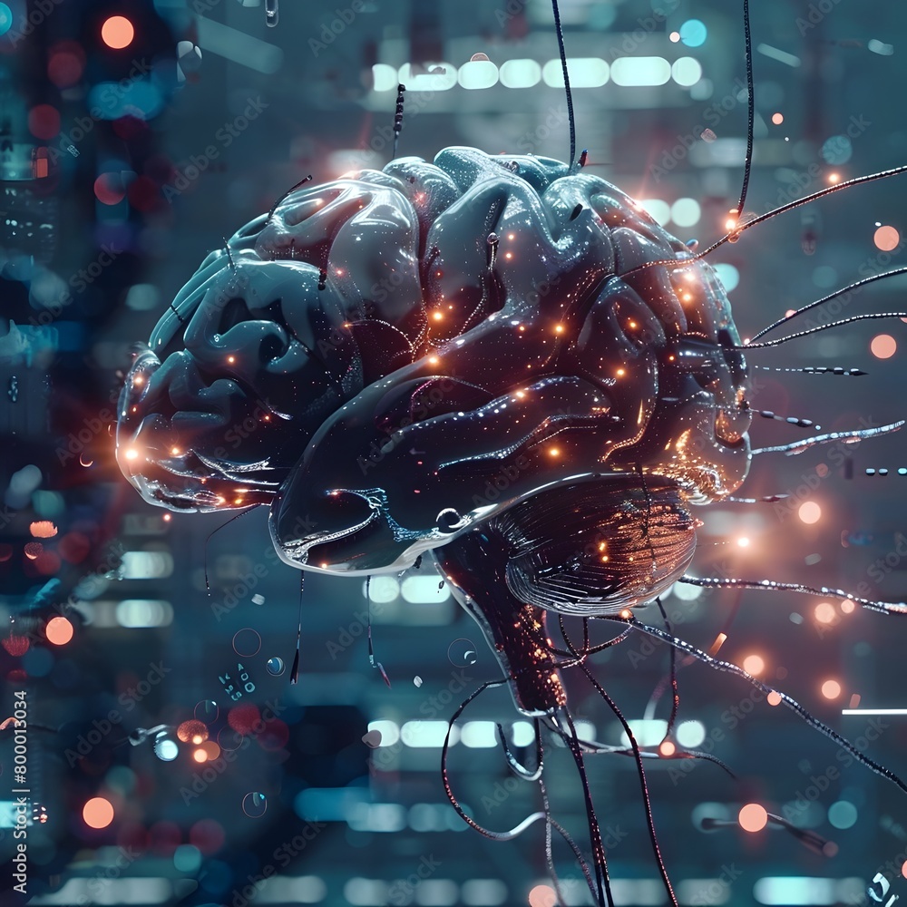 Brain Enhanced with Futuristic Nanotechnology Repairing Neural Pathways Brain Enhanced with Futuristic Nanotechnology Repairing Neural Pathways