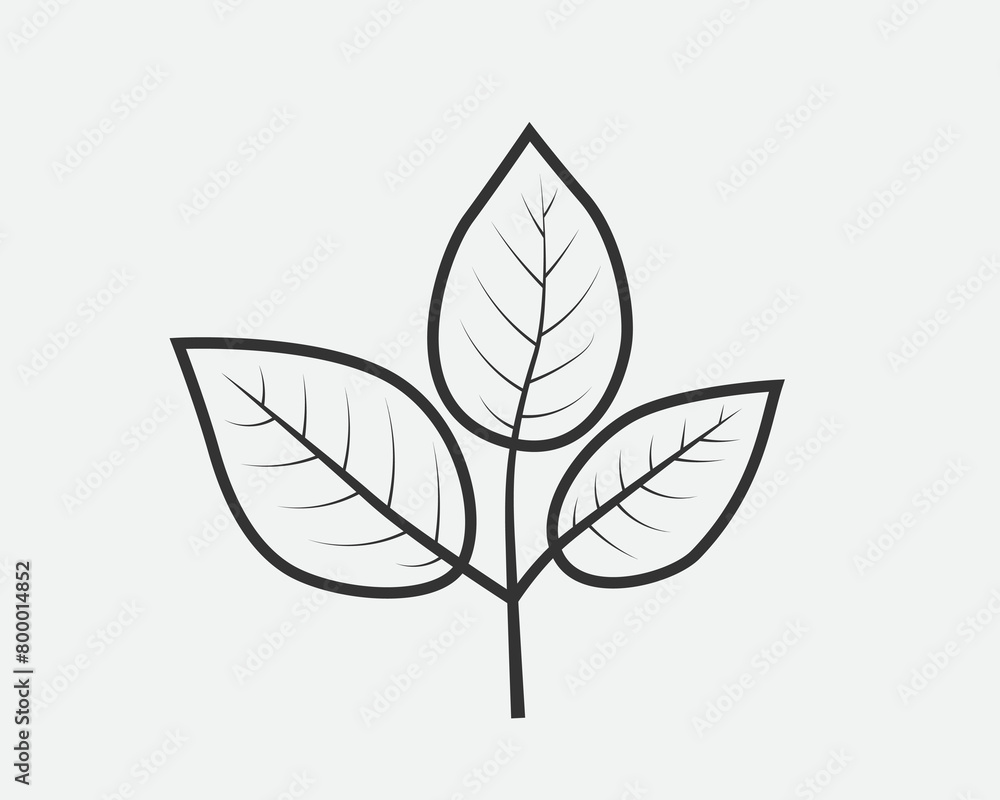 Sprout with leaf vector icon. Plant symbol of nature and environment.