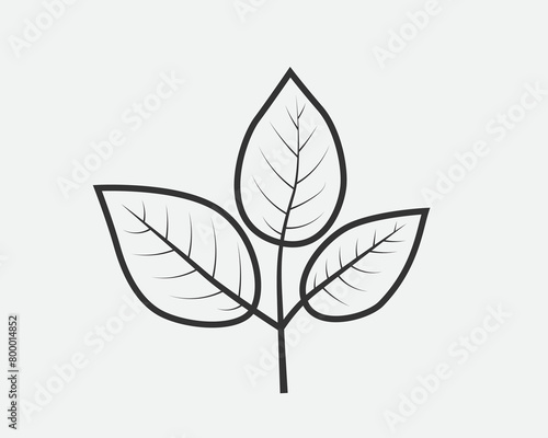 Sprout with leaf vector icon. Plant symbol of nature and environment.