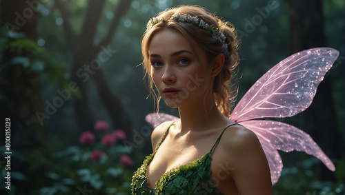 beautiful fairy in the jungle 