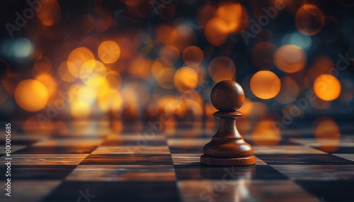 Chess pawn and king banner  symbolizing challenge, critical decisions, and strategic moves photo
