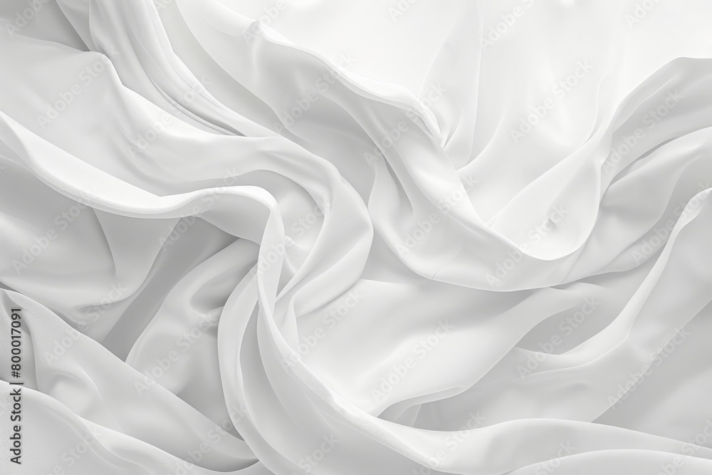 A close up view of a pristine white sheet draped delicately, evoking a sense of serenity and purity. A close up view of a pristine white sheet draped delicately, evoking a sense of serenity and purity.