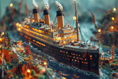 Titanic Cruiseship, Generative AI photo