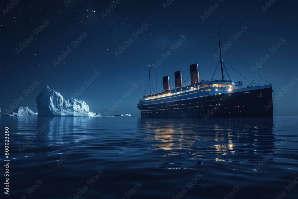 Obraz premium Titanic Cruiseship, Generative AI