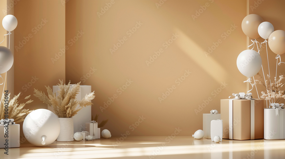 3d rendering of colorful brown beige sand chocolate background wall with birthday party decoration, brown beige sand chocolate colors, empty wall mock up, birthday invitation, greeting card
3d rendering of colorful brown beige sand chocolate background wall with birthday party decoration, brown beige sand chocolate colors, empty wall mock up, birthday invitation, greeting card