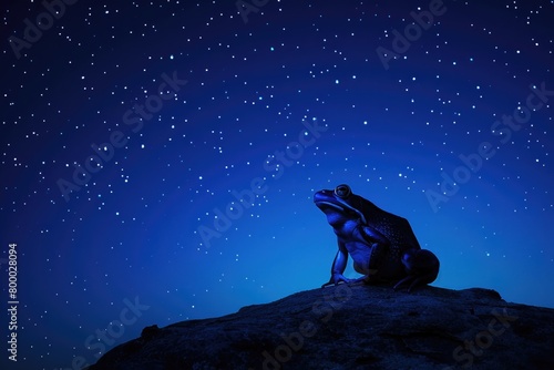 Frog Silhouette and the Starry Night Mystery