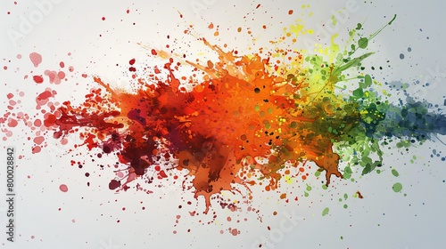 Explosive watercolor art rendering, vibrant abstract nebula-like visual