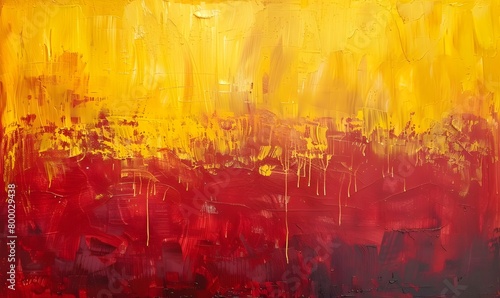 Acient painting of red and yellow colors, Generative AI  photo