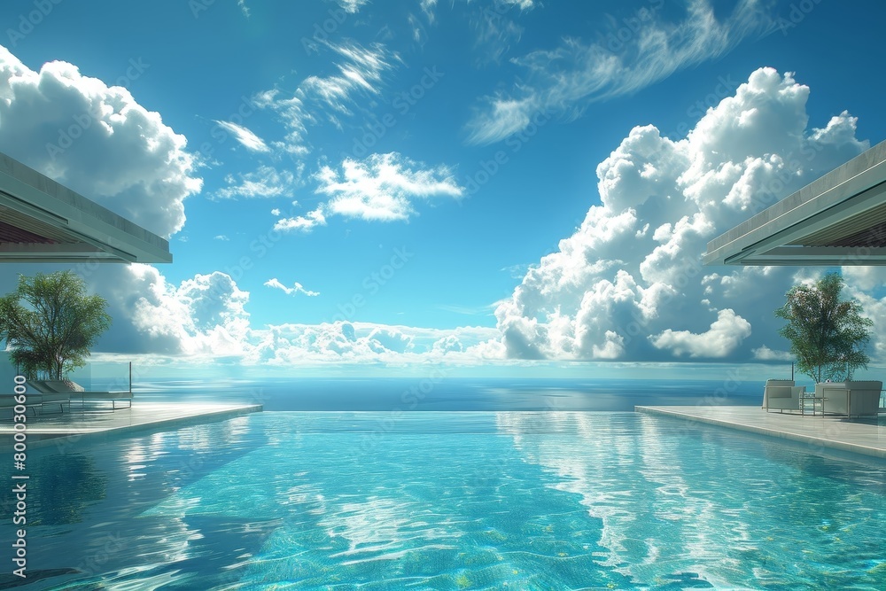 Naklejka premium Platinum Lace Infinity Pool