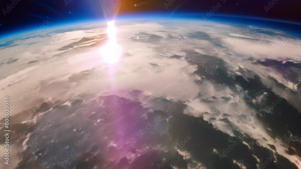 This photo depicts an artists rendering of a satellite in orbit around the Earth, Weather satellite orbiting the Earth This photo depicts an artists rendering of a satellite in orbit around the Earth, Weather satellite orbiting the Earth