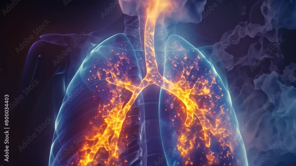 Vidéo Stock Computer Generated Video of Human Lung With Detailed