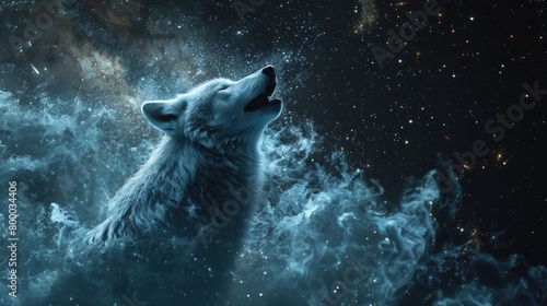 Wolf Howling into the Cosmic Sky