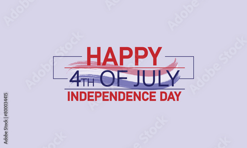 Independence Day with Trendy Text Design
