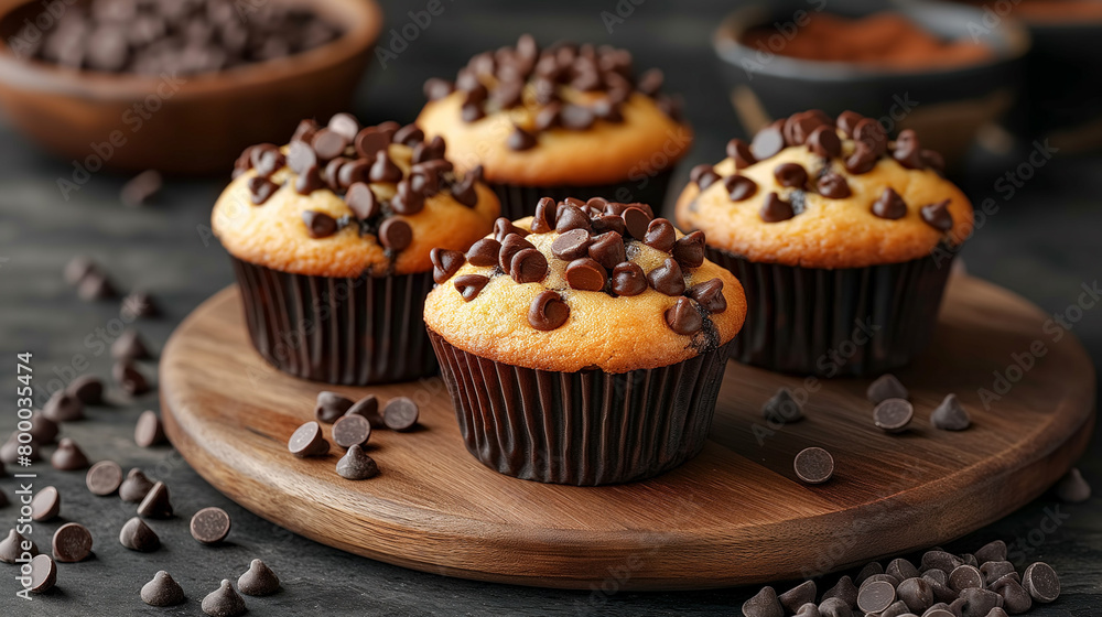 muffins with chocolate