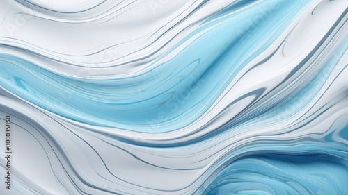 Blue and white swirls luxury background. Abstract liquid art. Three-dimensional visual effect. Inspiration mix of 3d art and fluid art. Abstract wallpaper.