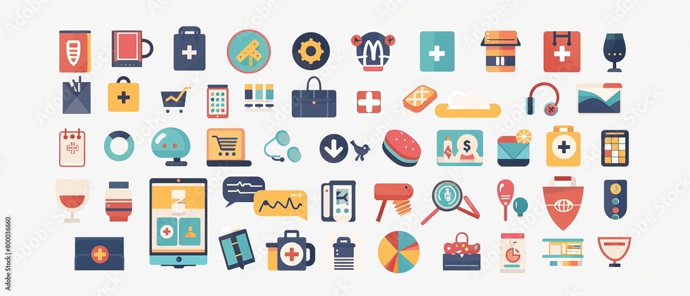 Back to school themed icon set Back to school themed icon set