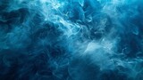 Abstract smoke design mimicking an underwater scene in turquoise and cerulean blue