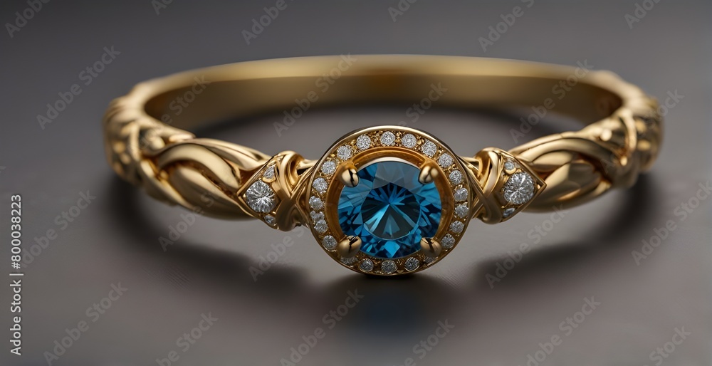 Gold ring with rare stones Gold ring with rare stones
