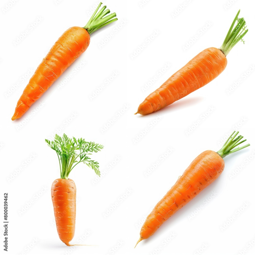 set of carrots isolated on white set of carrots isolated on white