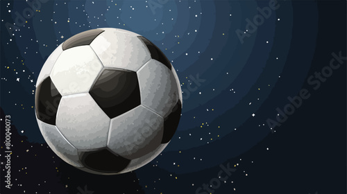 Soccer ball on dark background Vector style vector © Rover