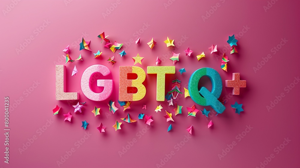 LGBTQ+ text banner 