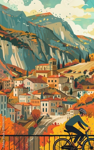 Illustrated Travel Poster for Italy