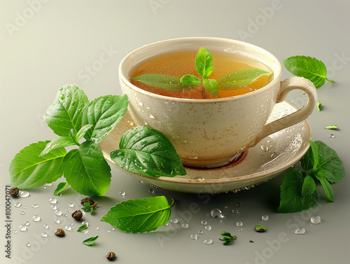 tea, cup, lemon, drink, glass, beverage, hot, food, yellow, fruit, white, isolated, green, mint, healthy, breakfast, fresh, citrus, leaf, herbal, liquid, saucer, closeup, black, mug