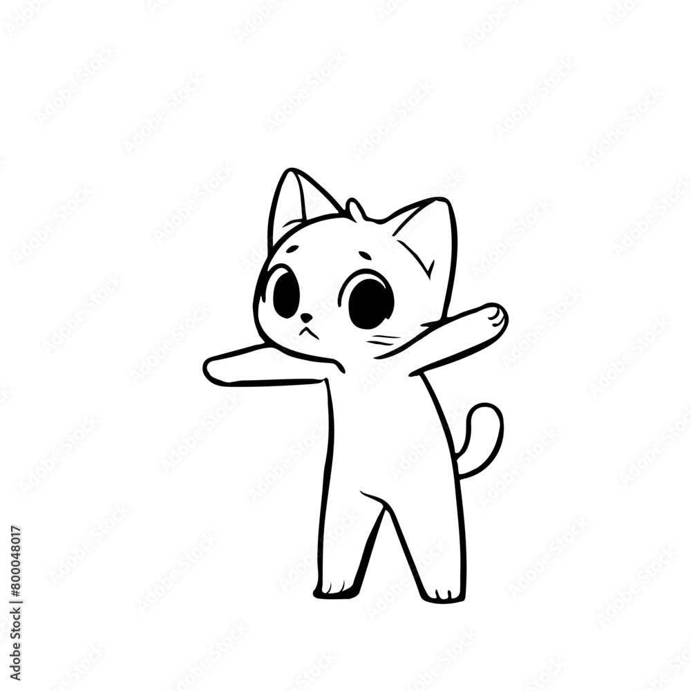 Fototapeta premium Cute cat character 