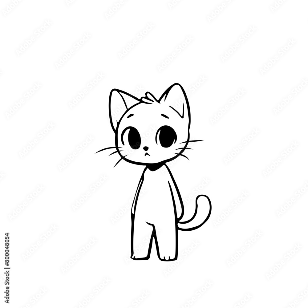 Obraz premium Cute cat character