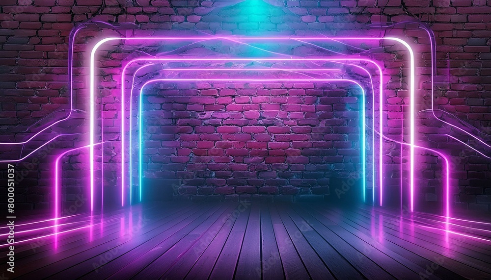 Modern futuristic neon lights on old grunge brick wall room background art, background wallpaper stone, wallpapers, photos, background, landscape, Ai Generate Modern futuristic neon lights on old grunge brick wall room background art, background wallpaper stone, wallpapers, photos, background, landscape, Ai Generate