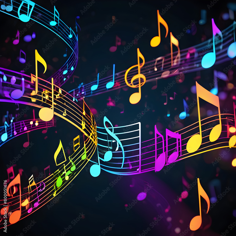Fototapeta premium music background with notes