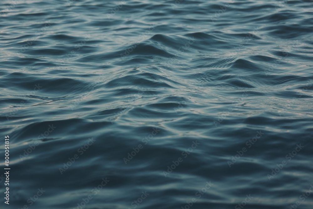 Naklejka premium water surface, water surface, Water wave surface, blue ocean waves background, seascape background