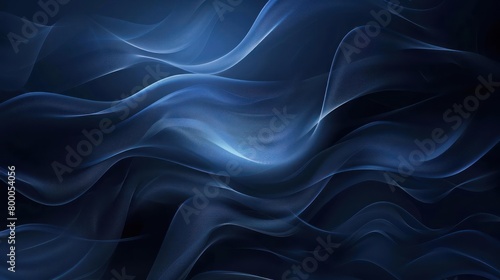 An artistic image featuring a wavy, fluid abstract design that resembles waves or clouds in shades of blue and white. It has a dynamic, swirling pattern with a darker background.