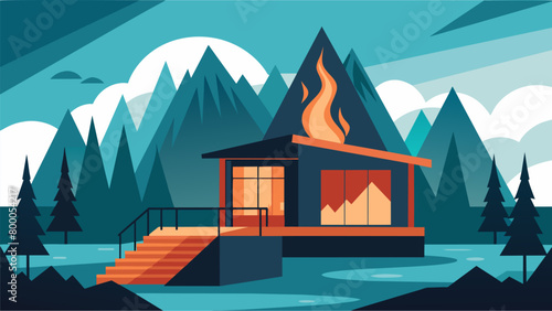 In a modern mountain retreat a unique sauna room allows you to select the strength of the infrared therapy and the intensity of the oilinfused steam..