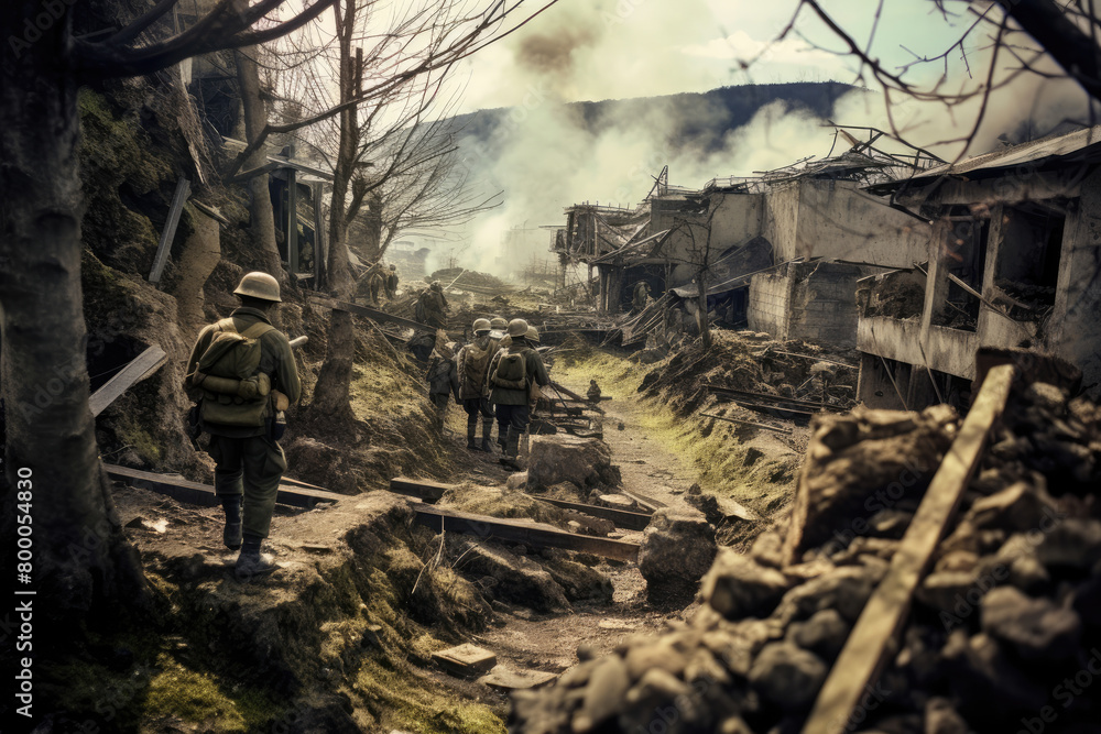 荒地, 戦場, 崩壊, 戦争, 破壊, 草原, 危険, wasteland, battlefield, collapse, war ...