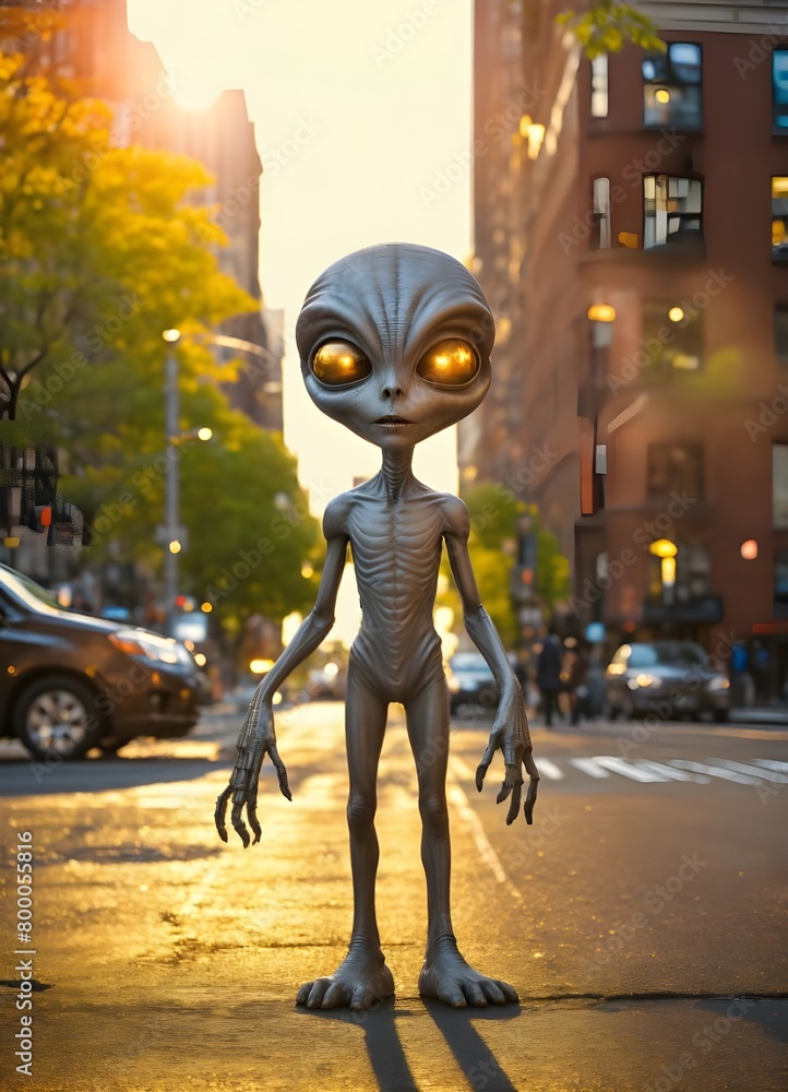 very creepy realistic grey alien standing in the s.jpg
