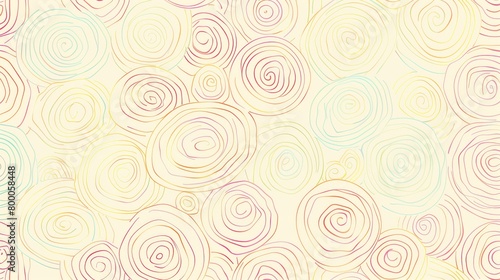Pastel Freestyle Doodle Pattern Background