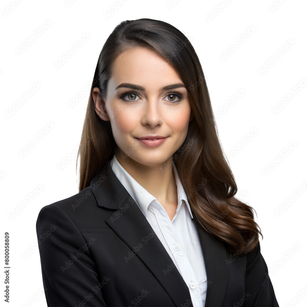 Professional young woman in business suit with confident smile Professional young woman in business suit with confident smile