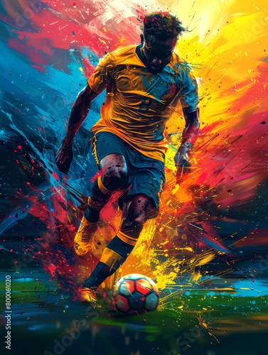 Illustration - spectacular display of dribbling prowess captivates stadium audience