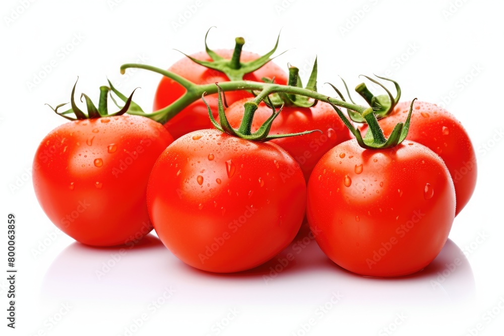 Tomatoes with water drops isolated on white background. Clipping path Tomatoes with water drops isolated on white background. Clipping path