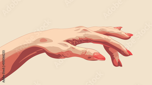 Female hand on white background Vector style vector 
