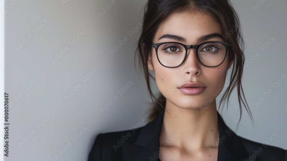 Portrait of successful business woman in business centre Portrait of successful business woman in business centre