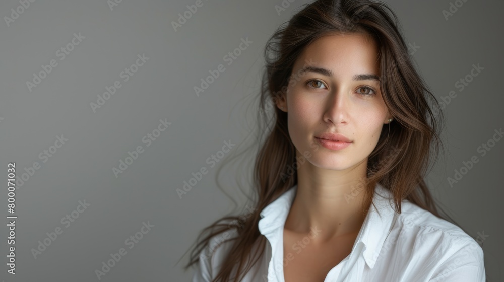 Portrait of successful business woman in business centre Portrait of successful business woman in business centre