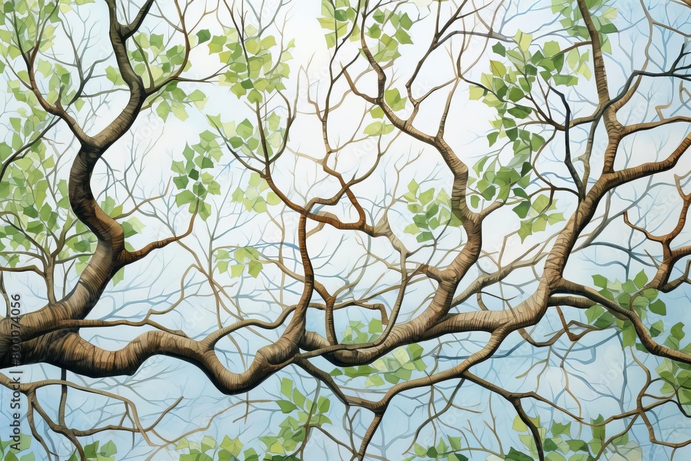 Fototapeta premium Branching Circuits, Circuits that resemble tree branches or veins